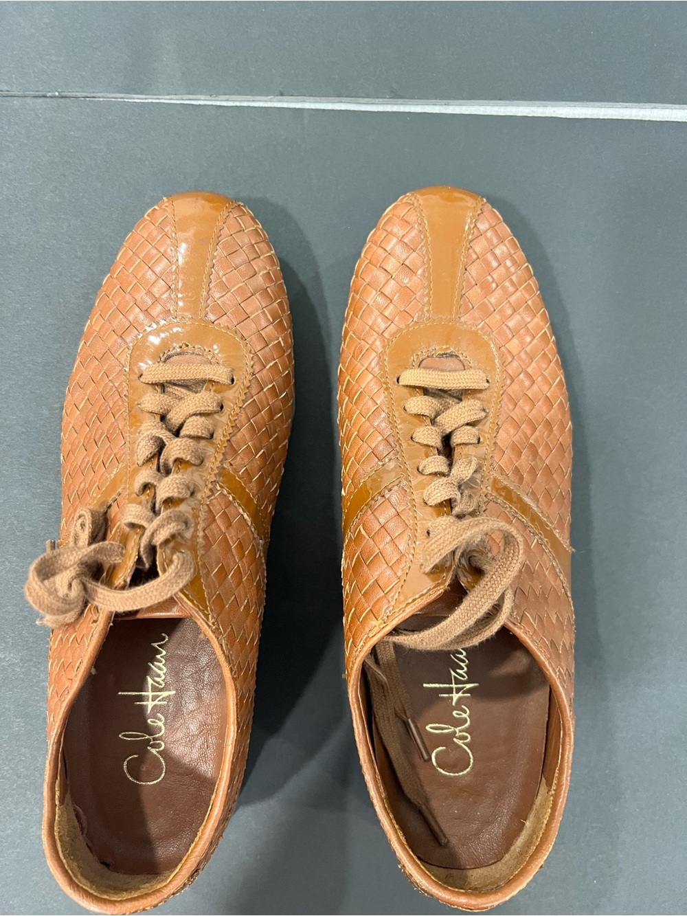 Cole Haan Woven Leather Sneakers - Brown